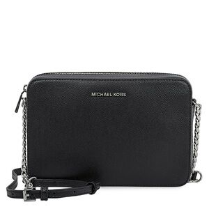 Michael Kors Jet Set Saffiano Leather Crossbody Bag - Black
